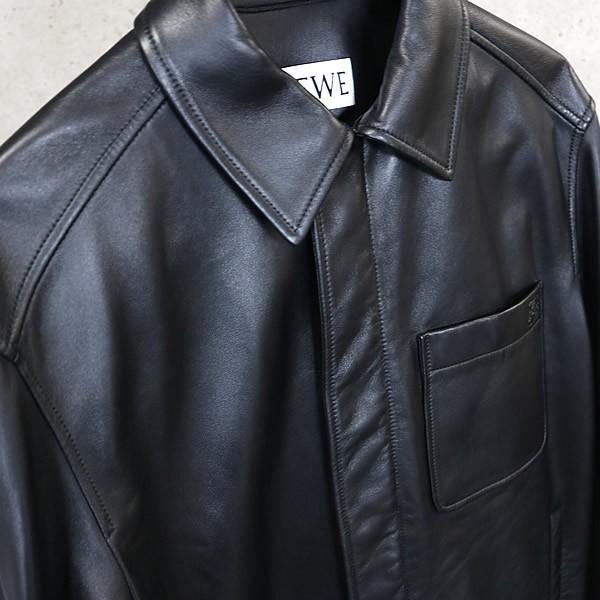 LOEWE 銀座店 ロエベ ナパラム レザー ジップ ジャケット メンズ size