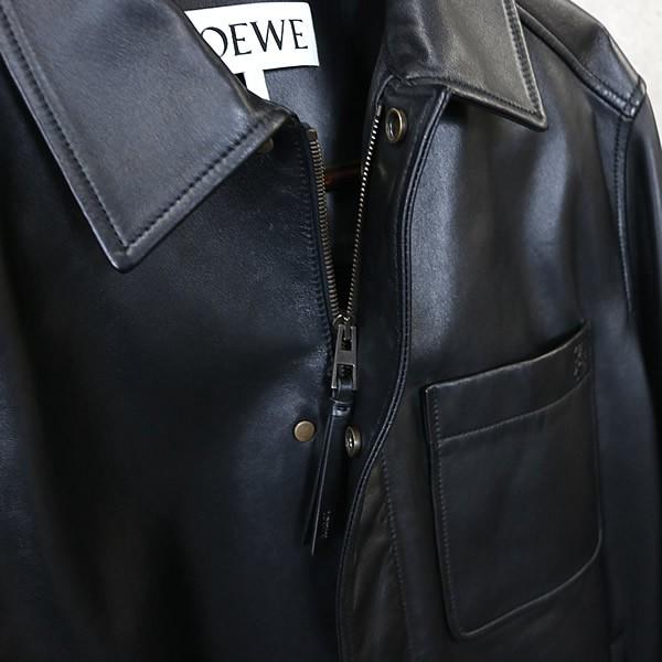 LOEWE 銀座店 ロエベ ナパラム レザー ジップ ジャケット メンズ size