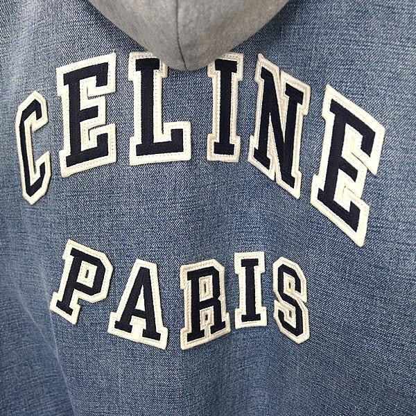 CELINE 銀座店 セリーヌ フーデッド デニム切り替え スタジャン メンズ