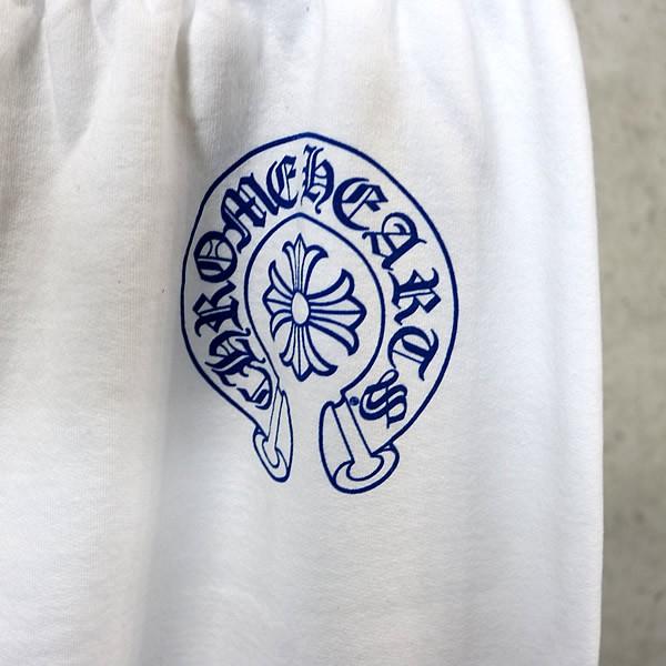 CHROME HEARTS 銀座店 クロムハーツ 新品 オールドイングリッシュ ロゴ スウェットパンツ メンズ size:L 白/青 101740の画像