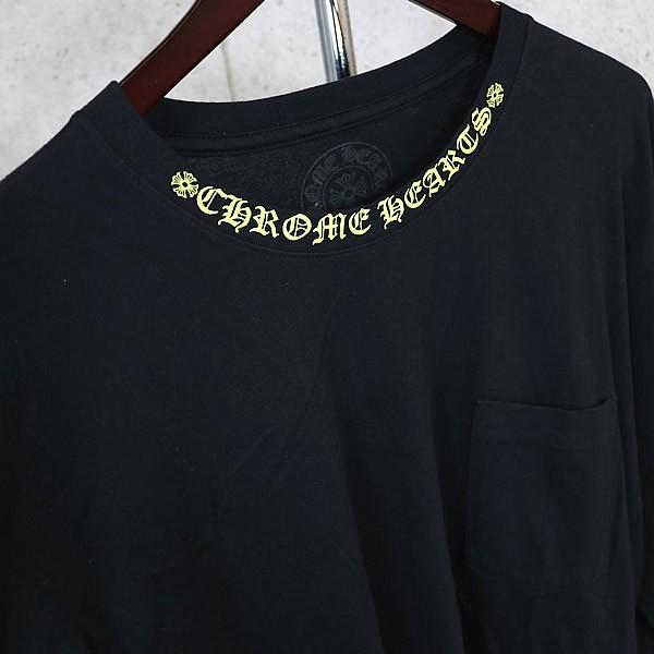 CHROME HEARTS 銀座店 クロムハーツ オールドイングリッシュ ネックロゴ ロンT 長袖 メンズ size:M 黒 102576 Chrome Hearts - CHROME HEARTS 銀座店 クロムハーツ オールド