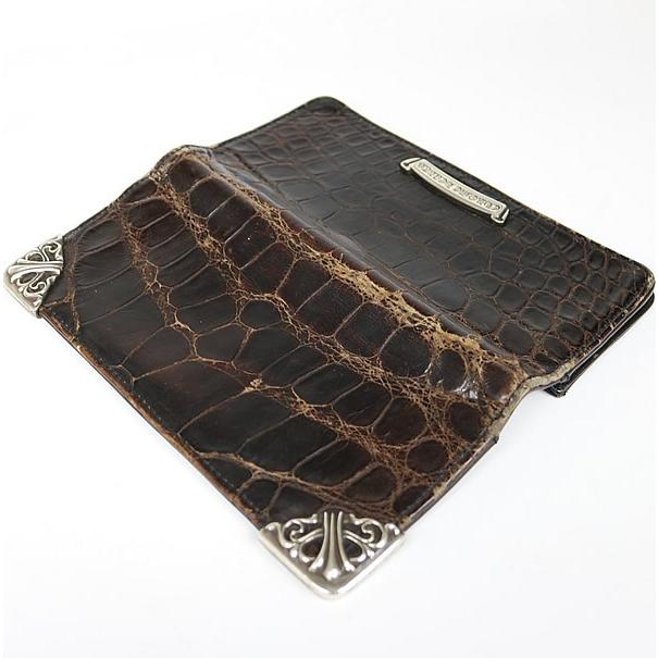 一茶クロムハーツシングルフォールド(極美品) クロムハーツ 財布（Chrome Hearts）ロング シングルフォールド