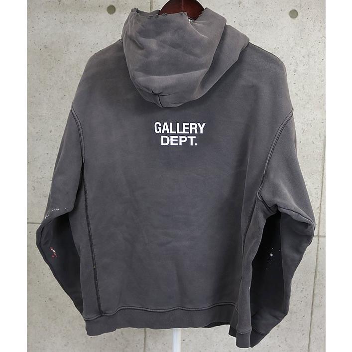 GALLERY DEPT. ペイント付きグレーパーカー Gallery Dept 銀座店 ギャラリーデプト ATKロゴ ペイント加工 パーカー