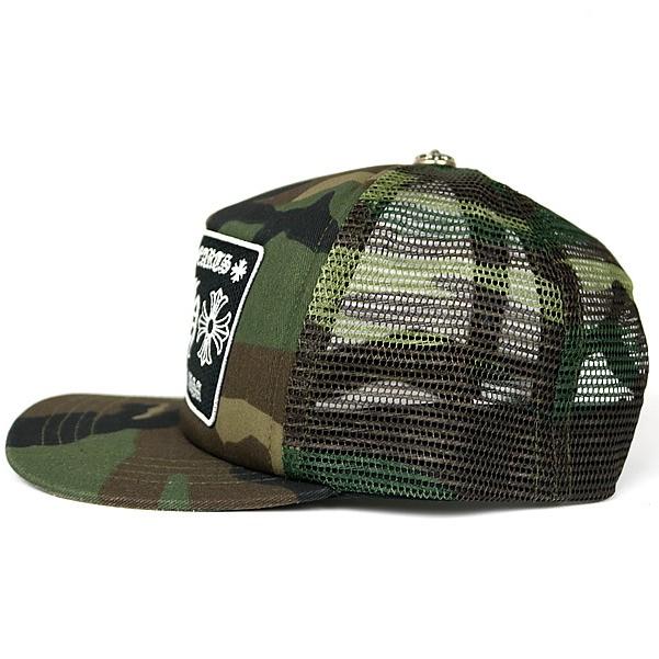 CHROME HEARTS 銀座店 クロムハーツ 新品 トラッカーキャップ 【CH】 帽子 メンズ SV925 カモ柄 カーキ系 101927の画像