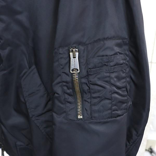 BALENCIAGA 銀座店 バレンシアガ 新品 SALE 2024 Tape Type ライト フーデッド ボンバー ジャケット メンズ size:1 黒 102195の画像