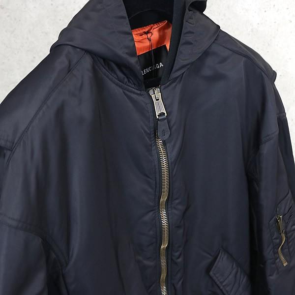 BALENCIAGA 銀座店 バレンシアガ 新品 SALE 2024 Tape Type ライト フーデッド ボンバー ジャケット メンズ size:1 黒 102195の画像