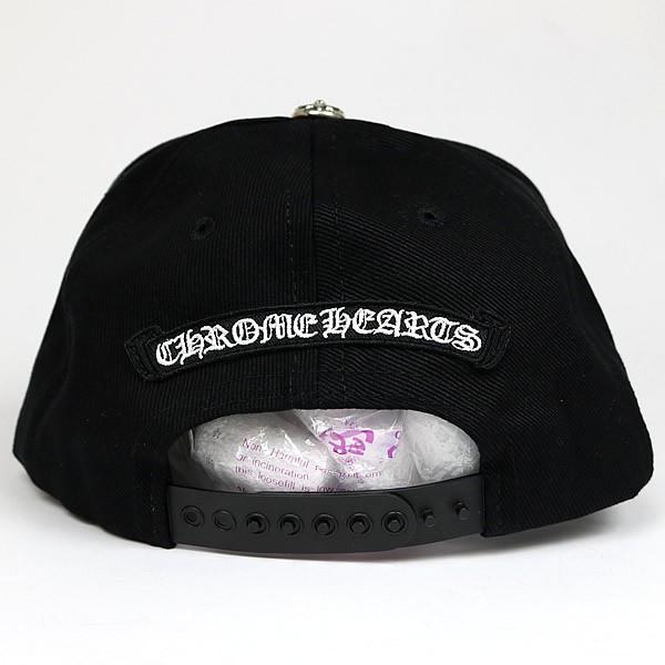 CHROME HEARTS 銀座店 クロムハーツ 新品 オールドイングリッシュ刺繍 トラッカーキャップ 帽子 シルバー SV925 メンズ 黒 102199の画像