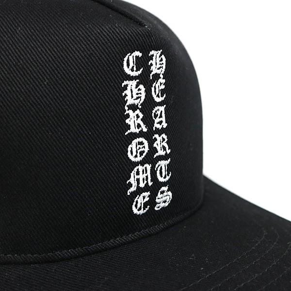 CHROME HEARTS 銀座店 クロムハーツ 新品 オールドイングリッシュ刺繍 トラッカーキャップ 帽子 シルバー SV925 メンズ 黒 102199の画像