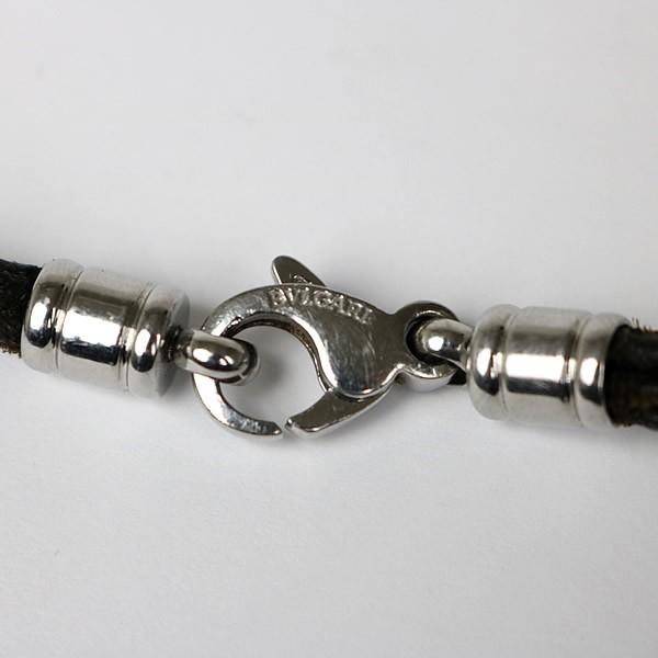 BVLGARI 銀座店 ブルガリ レザー 5連 ブレス チョーカー レザー×メタル 黒 102455 BVLGARI 銀座店 ブルガリ レザー 5連 ブレス チョーカー レザー×メタル