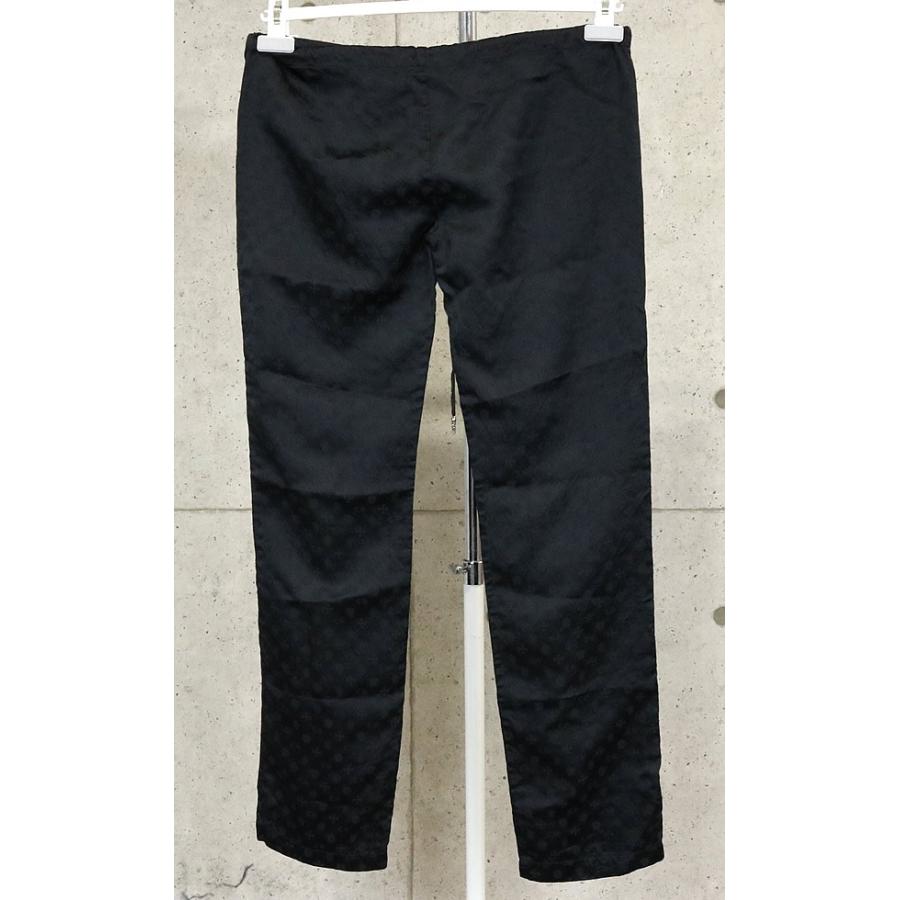 CHROME HEARTS 銀座店 クロムハーツ 総柄 シルク パンツ メンズ size:S 黒 102584 CHROME HEARTS 銀座店 クロムハーツ 総柄 シルク パンツ メンズ size:S