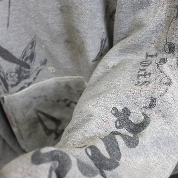 SAINT MICHAEL 銀座店 新品 セント マイケル×Alexis Ross DRAWING HOODIE メンズ size:XL グレー 102609の画像