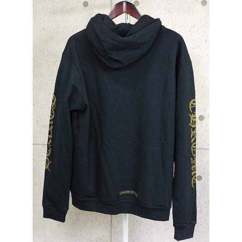 CHROME HEARTS 銀座店 クロムハーツ 新品 オールドイングリッシュロゴ パーカー フーディ メンズ size:L 黒/オリーブ 103009の画像
