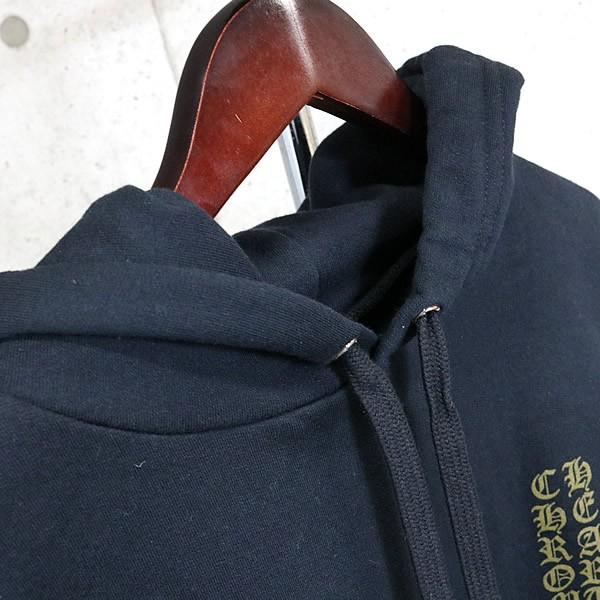 CHROME HEARTS 銀座店 クロムハーツ 新品 オールドイングリッシュロゴ パーカー フーディ メンズ size:L 黒/オリーブ 103009の画像