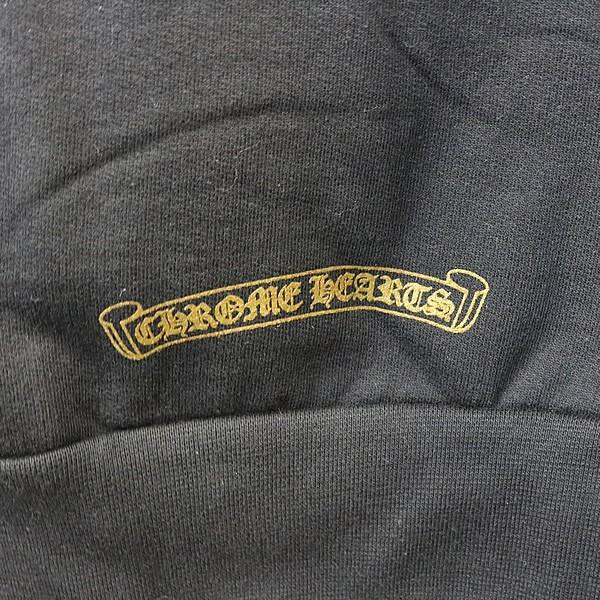CHROME HEARTS 銀座店 クロムハーツ 新品 オールドイングリッシュロゴ パーカー フーディ メンズ size:L 黒/オリーブ 103009の画像