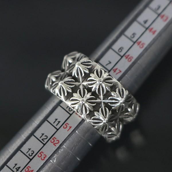 CHROME HEARTS 銀座店 クロムハーツ ダブル ビートパンク リング 指輪 メンズ シルバー SV925 約8.5号 103056 CHROME HEARTS 銀座店 クロムハーツ ダブル ビートパンク リング 指輪