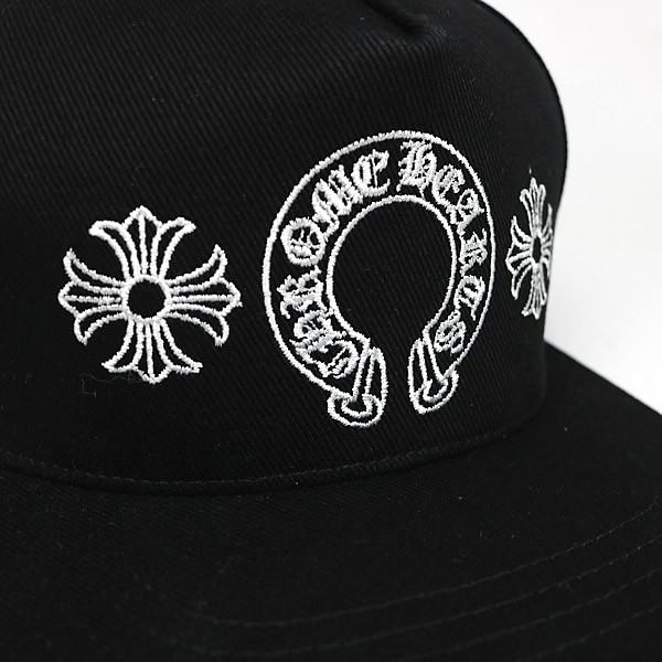CHROME HEARTS 銀座店 クロムハーツ 新品 CHプラス ホースシュー刺繍 トラッカーキャップ メンズ SV925 黒 103172の画像