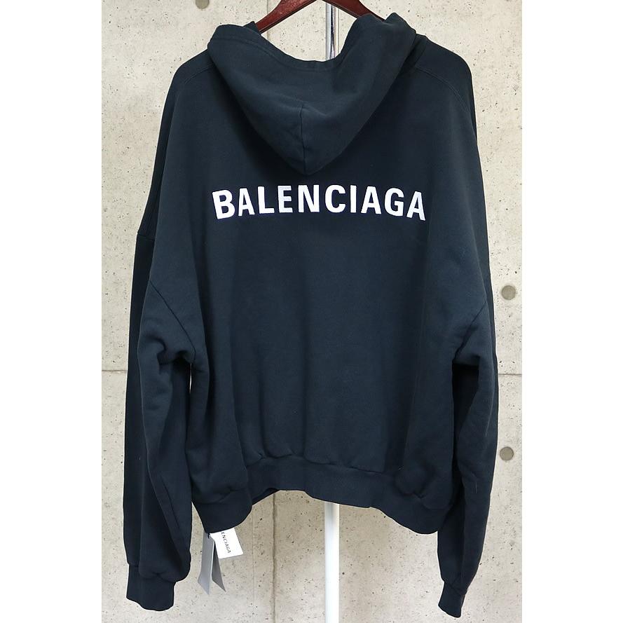 BALENCIAGA 銀座店 バレンシアガ Back Polo Hoodie フーディ パーカー メンズ size:S 黒 103216の画像