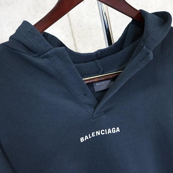 BALENCIAGA 銀座店 バレンシアガ Back Polo Hoodie フーディ パーカー メンズ size:S 黒 103216の画像