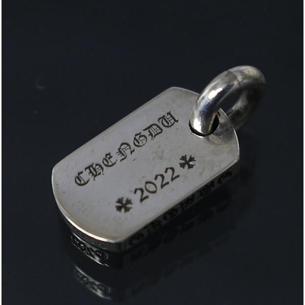 クロムハーツ RS ペンダント タイニードッグタグ 新品磨き チェーン付き⭕️ CHROME HEARTS 銀座店 クロムハーツ RSクロス タイニー ドッグタグ