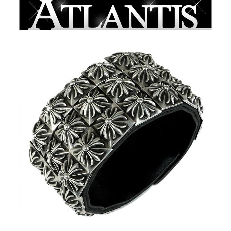 CHROME HEARTS クロムハーツ ゼロピラミッド スタッズ レザーブレス CHROME HEARTS 銀座店 クロムハーツ ゼロスタッズ トリプルピラミッド