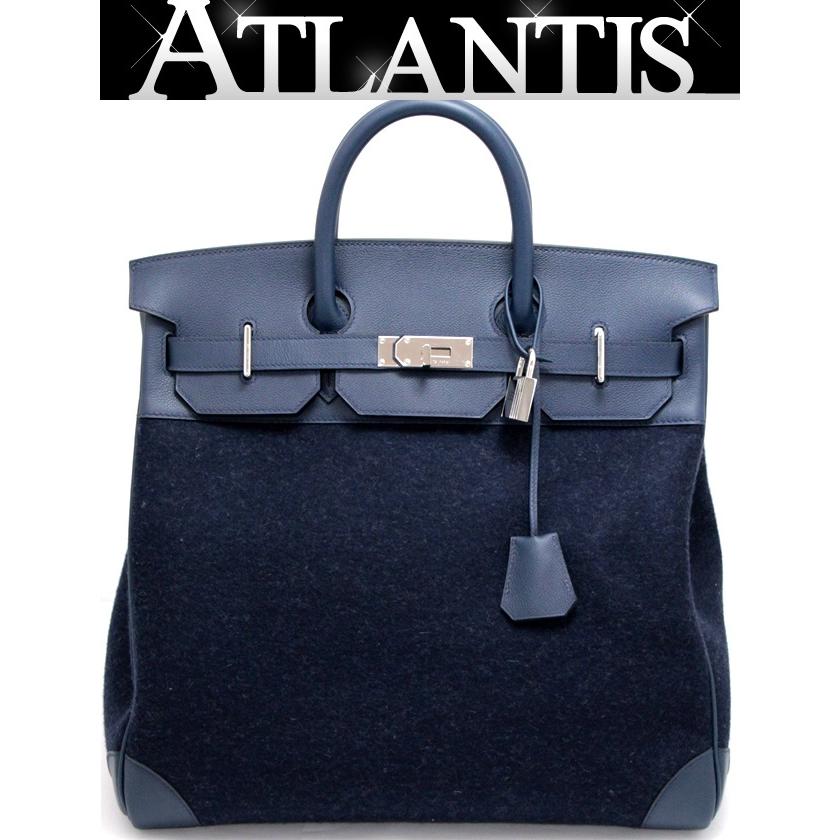 広尾店】 美品 エルメス HERMES オータクロア40 ハンドバッグ フェルト