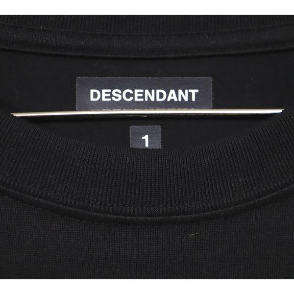 【広尾店】未使用 ディセンダント DESCENDANT ロンT 長袖シャツ メンズ 黒 コットン size1 【13737】｜atlantis｜04