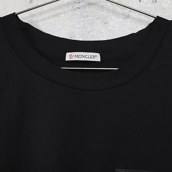 広尾店】美品 モンクレール MONCLER 半袖 Tシャツ ロゴ 黒 size:XL 