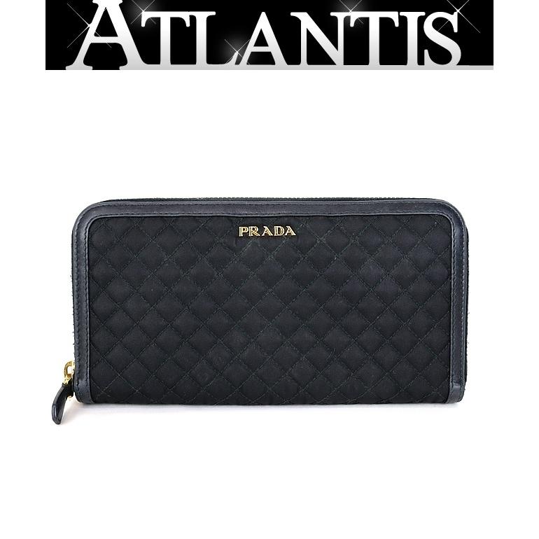 広尾店】プラダ PRADA ラウンドファスナー 長財布 ブラック