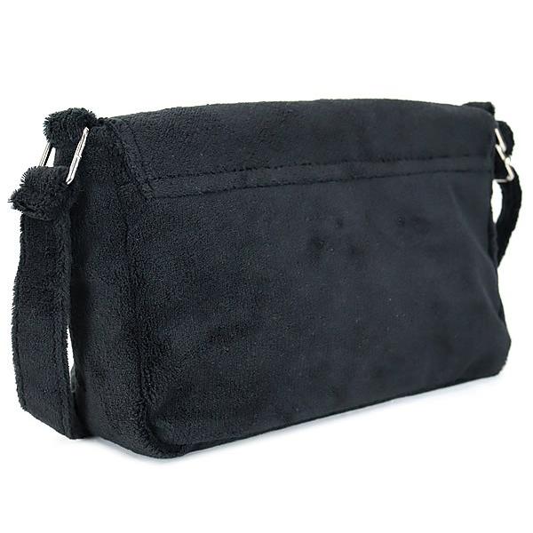 広尾店】 CHANEL シャネル ノベルティ パイル地ショルダーバッグ 黒x