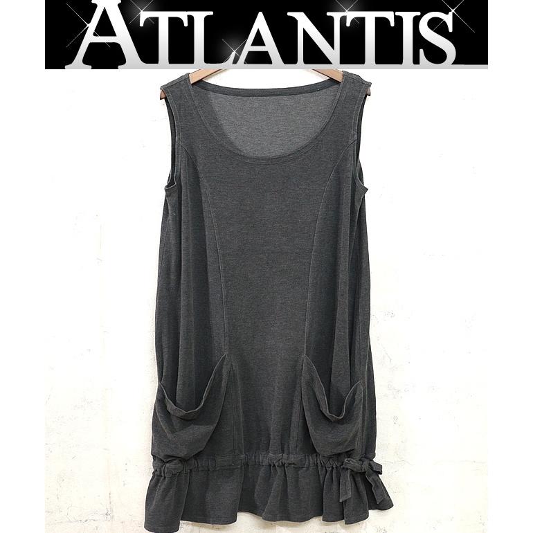 広尾店】美品 フォクシー FOXEY ノースリーブ ワンピース グレー size  