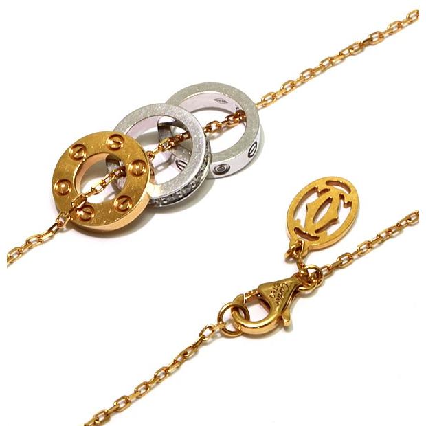 広尾店】 美品 カルティエ Cartier ラブ スリーフープ ネックレス