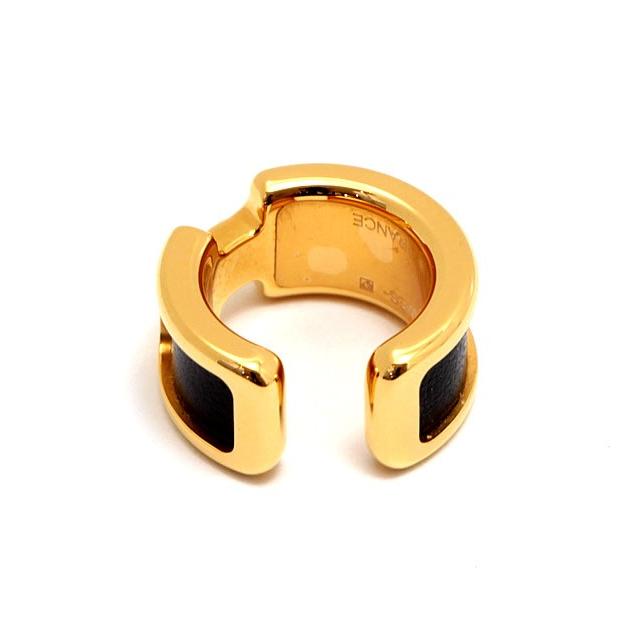 広尾店】美品 エルメス HERMES オランプPM イヤーカフ 黒×ゴールド  