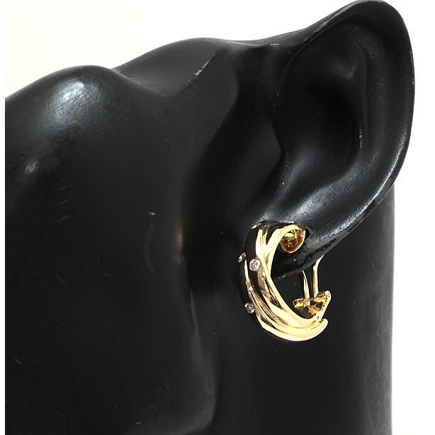 広尾店】極美品 カルティエ Cartier トリニティダイヤピアス K18YG 約