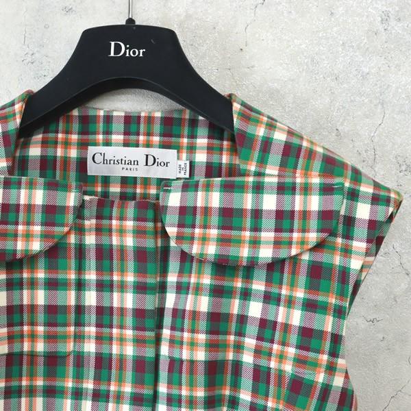 広尾店】 美品 クリスチャンディオール Christian Dior チェック 広尾店】 美品 クリスチャンディオール Christian Dior チェック