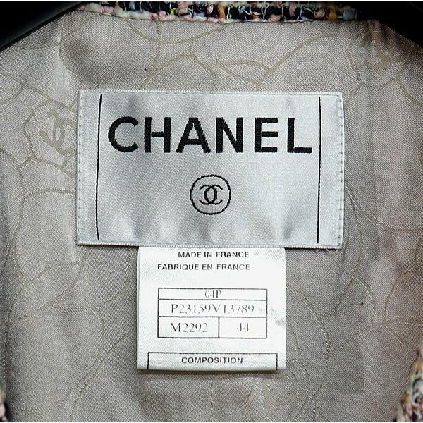 広尾店】シャネル CHANEL ツイード ジャケット ココボタン マルチ
