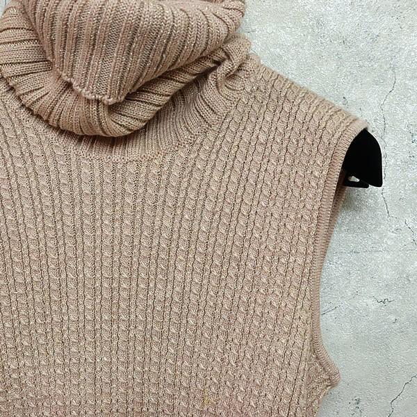 広尾店】シャネル CHANEL ノースリーブニット タートルネック ラメ 