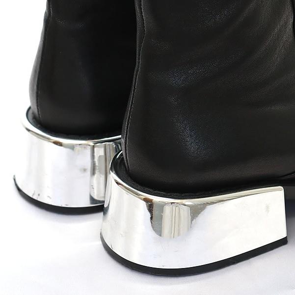 広尾店】 メゾンマルジェラ MM6 ミラーソールショートブーツ レザー  