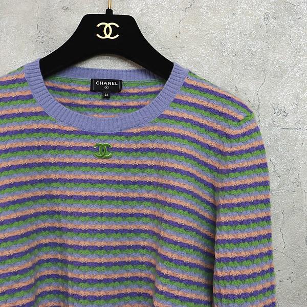 Chanel 23-24AW ココマーク マトラッセ カメリア デニム ジャケット ブルー 34 (208270