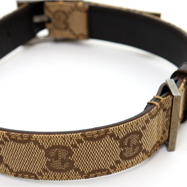 広尾店】 グッチ GUCCI 首輪 リードセット GG柄 ベージュ 広尾店】 グッチ GUCCI 首輪 リードセット GG柄 ベージュ