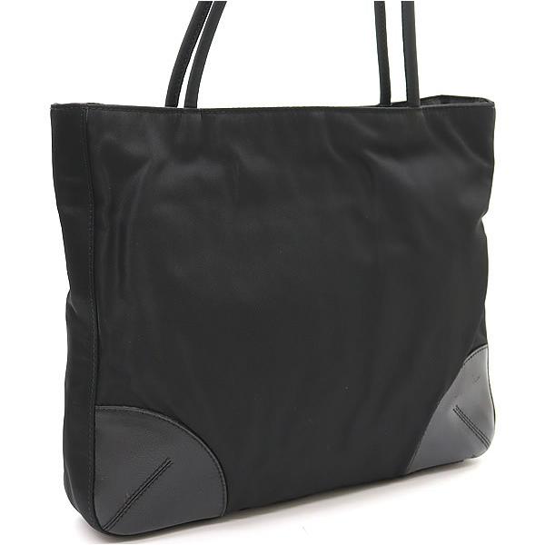 広尾店】 プラダ PRADA 三角ロゴ トートバッグ ナイロン 黒 【14817