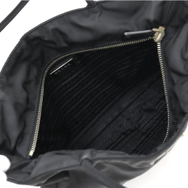広尾店】 プラダ PRADA 三角ロゴ トートバッグ ナイロン 黒 【14817