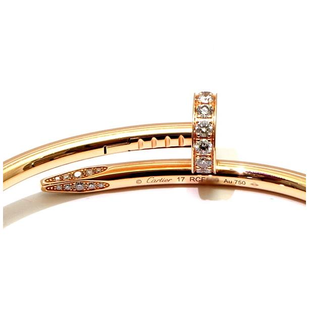 カルティエ ジュスト アン クル ブレスレット フルダイヤ K18PG 広尾店】カルティエ Cartier ジュストアンクル ダイヤ ブレスレット