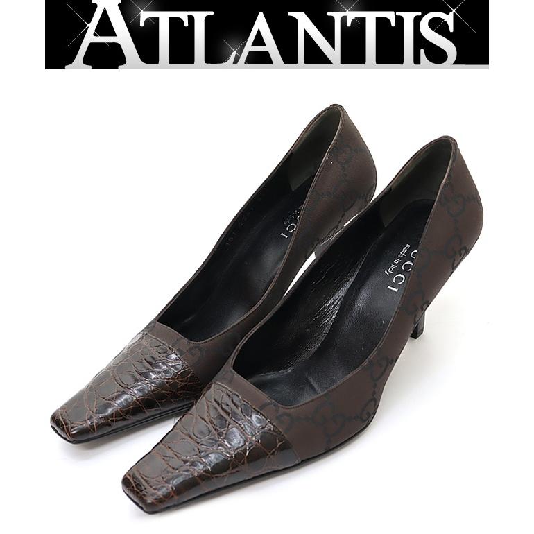 美品　GUCCI グッチ　パンプス　GG柄ウェッジソール　34H 美品 GUCCI グッチ パンプス GG柄ウェッジソール 34H 【公式通販】