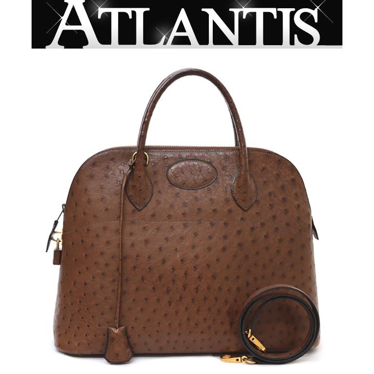 広尾店】エルメス HERMES ボリード35 2WAYバッグ オーストリッチ