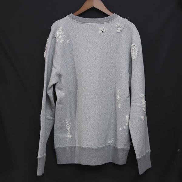 ミハラヤスヒロ　ダメージ加工 クルーネック スウェット Maison MIHARA YASUHIRO - 【24AW】ブリーチ加工 プルオーバー