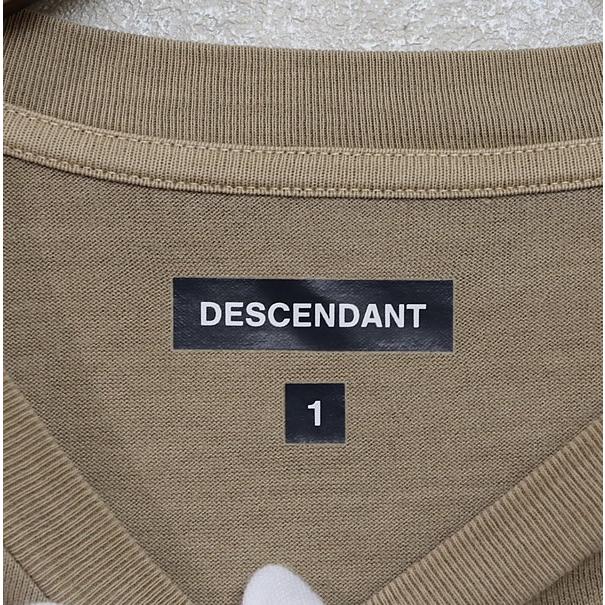 広尾店】ディセンダント DESCENDANT ロンT 長袖シャツ カーキ コットン