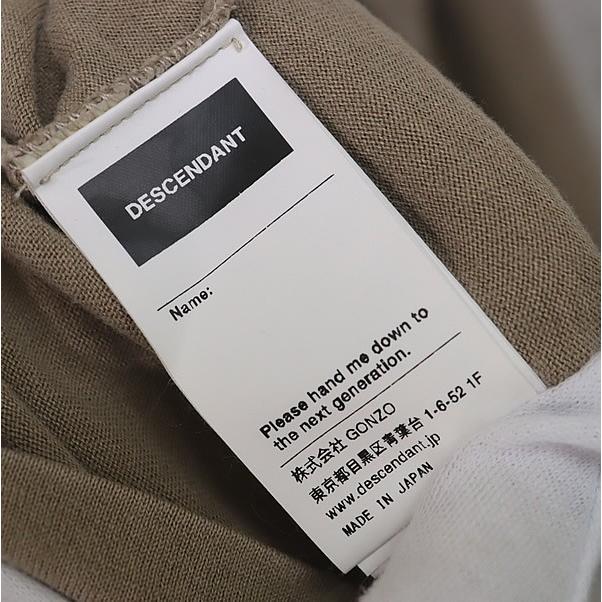 広尾店】ディセンダント DESCENDANT ロンT 長袖シャツ カーキ