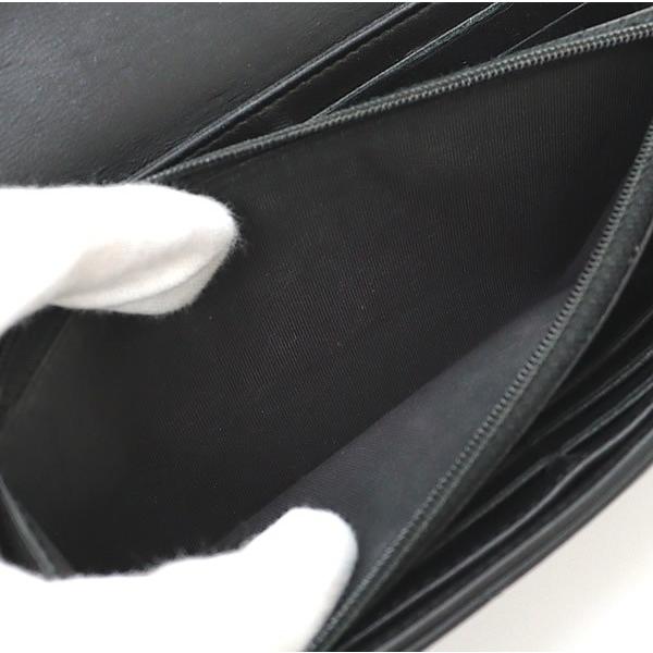 【広尾店】 シャネル CHANEL シェブロン フラップ長財布 Vステッチ 黒 ラムスキン G金具 【14980】 広尾店】 シャネル CHANEL シェブロン フラップ長財布 Vステッチ 黒