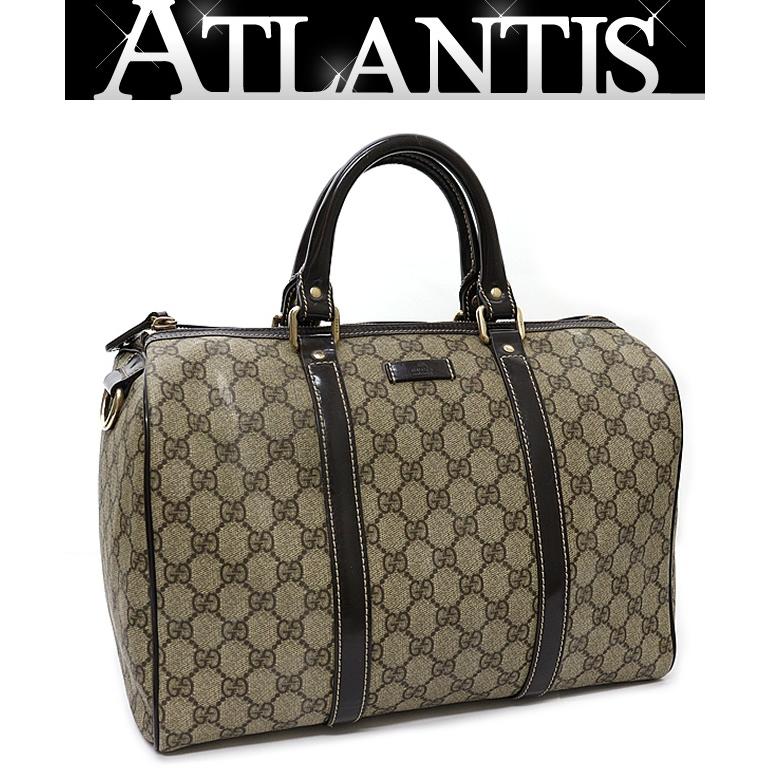 広尾店】 グッチ GUCCI ミニボストンバッグ GG柄 PVCレザー 【15015 