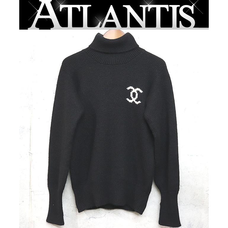 広尾店】 美品 シャネル CHANEL カシミア タートルネック セーター  
